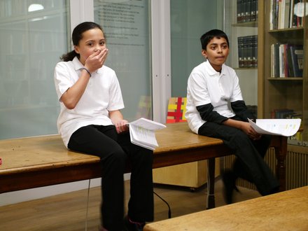 A Child's Catechism by Ruth Ewan. Two young actors recite a text from The Proletarian Song Book (1919) written by Tom Anderson.