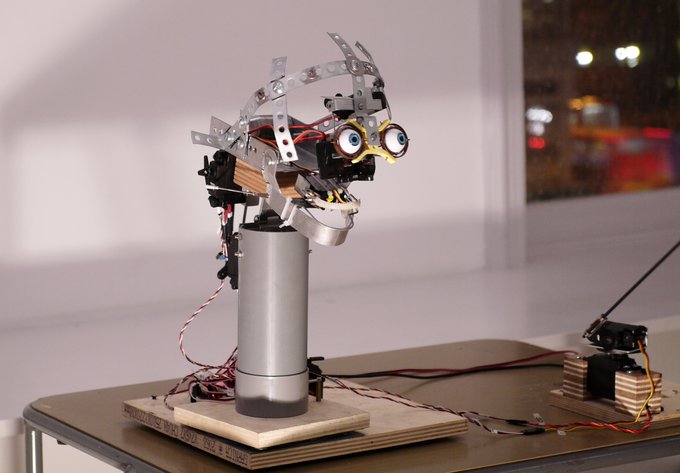 The Preface by Nathaniel Mellors. A skinless robotic animatronic head delivers a monologue.